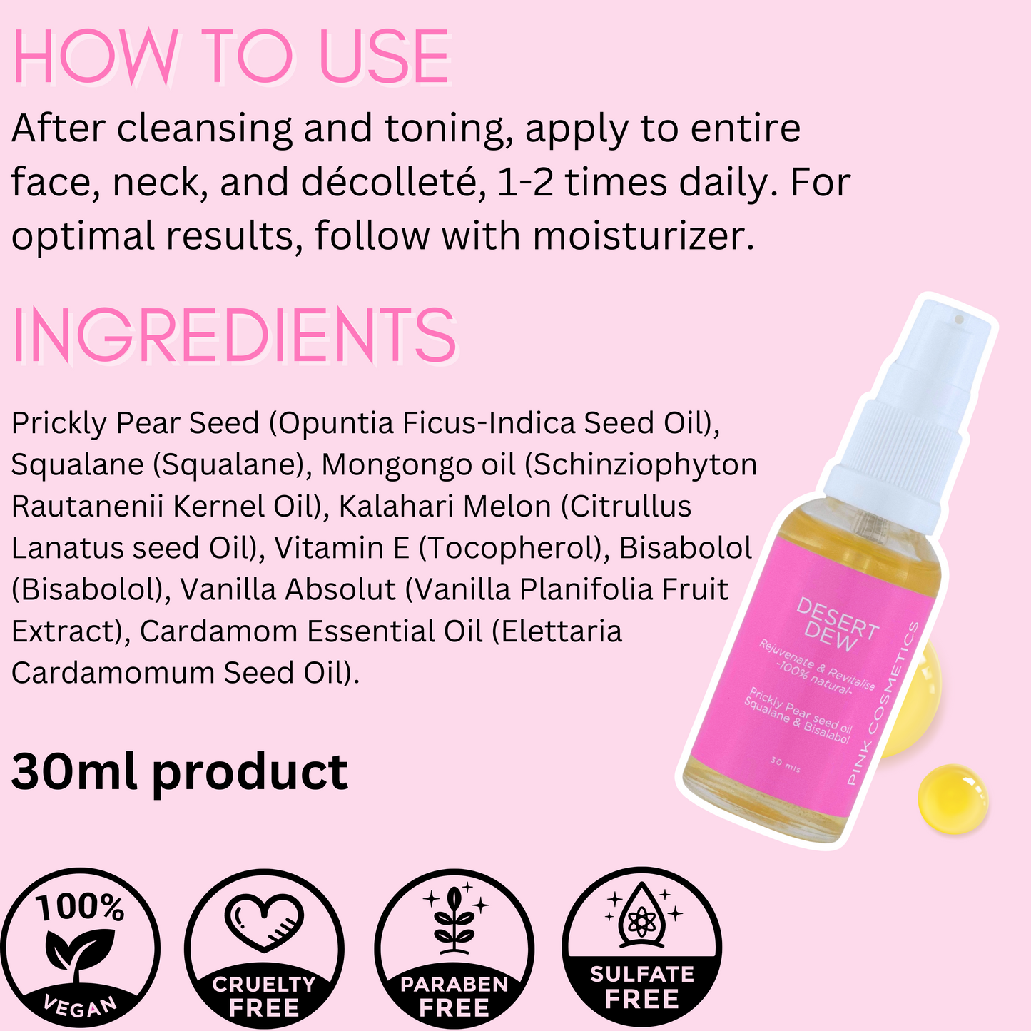 Desert Dew Advanced Repair Facial Oil