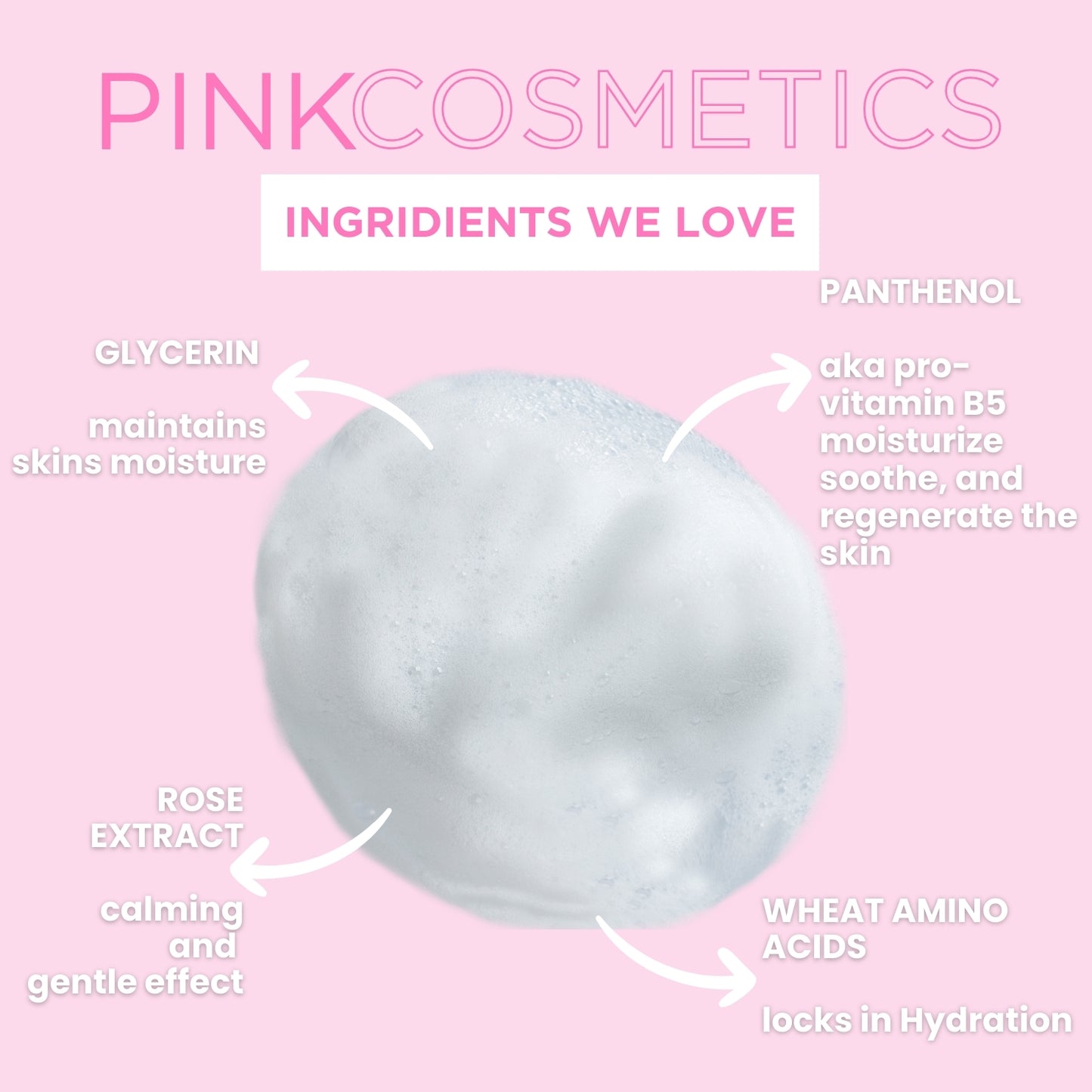 Pink Cosmetics- Rose Foamy Facial Cleanser