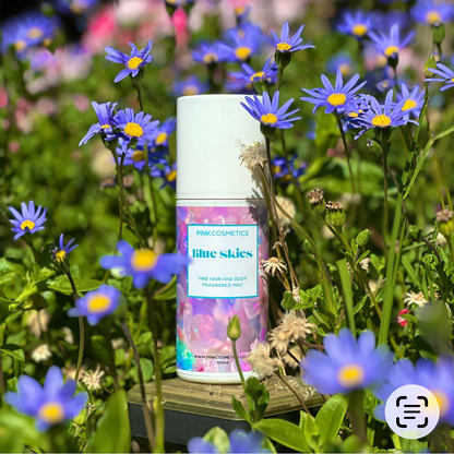 Blue Sky Body Mist & lable artwork