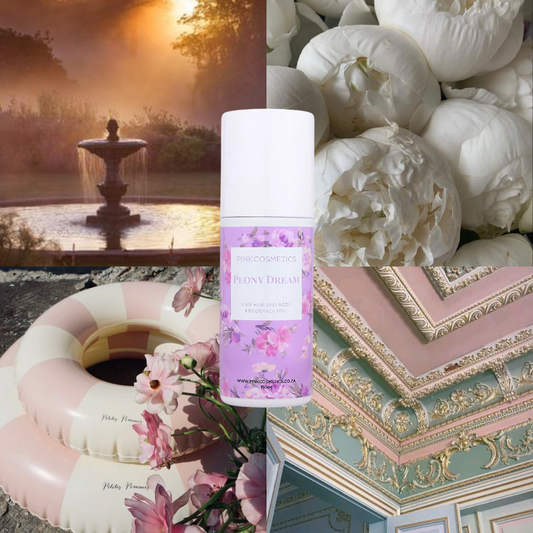 Peony Dream Body Mist & lable artwork