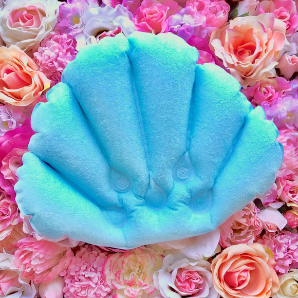 Bath Pillow- Blue shell
