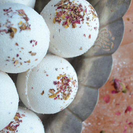 White Label - Bulk Rose Bath Bombs -100- (for reselling)